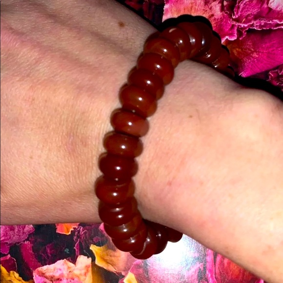 🧿2/$15 New ✋🏼Handmade 10mm Natural Carnelian Rondel Stone Stretch Bracelet - Picture 8 of 12